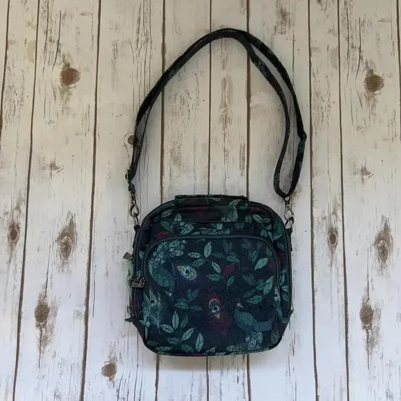 Lug Crossbody Ranger Crossbody Bag with Peacock Feather Print - Picture 2 of 11